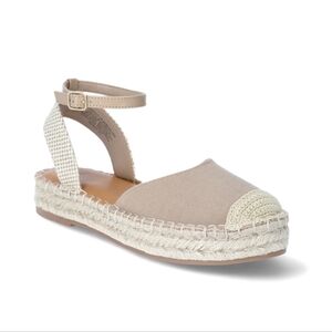 Time and Tru Women's Ankle Strap Espadrilles